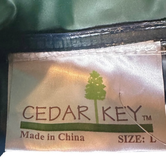 Cedar Key Blue and Green Rain Jacket Sz L - Picture 4 of 6